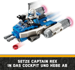LEGO Star Wars Captain Rex Y-Wing Microfighter, baubares Spielzeug-Sternenschiff Steinen zum Sammeln, Geschenkidee für Jungen und Mädchen ab 6 Jahren 75391