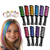 Magicat cretă de păr pentru fete set I 10 culori lavabile și 5 legături de păr I Cadou pentru fete de la 4 ani la 10 ani I Cadou creativ pentru petrecerea aniversară a copiilor 2025 I Sigur și colorat Vopsea pentru par Naty Shop 200 G (1 pachet)