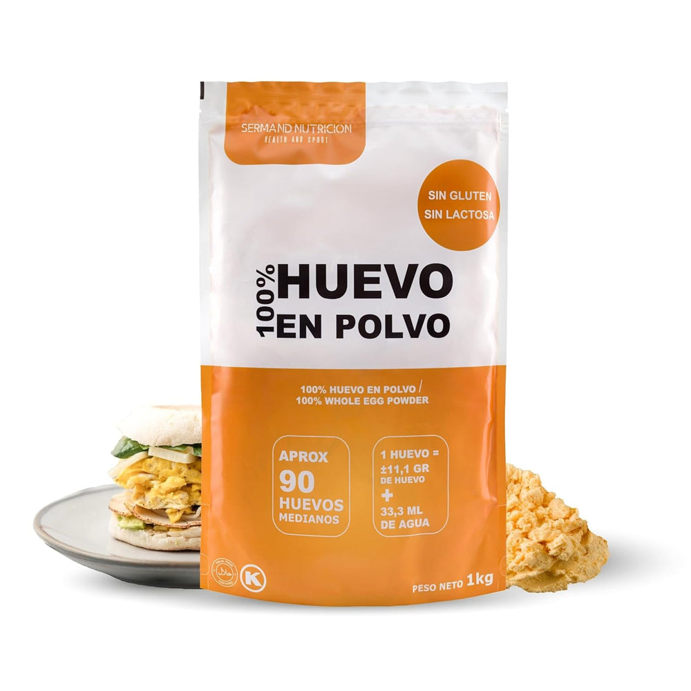 Eipulver aus Freilandeiern (1 kg) | Pasteurisiertes Vollei Pulver | Ohne Zusatzstoffe | Glutenfrei & laktosefrei | Vakuumverpackung im Zip-Beutel