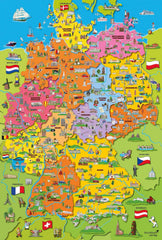 Harta Germaniei cu imagini (puzzle pentru copii) Puzzle Naty Shop