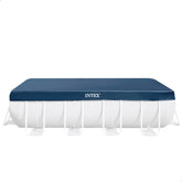 Prelată dreptunghiulară pentru piscină Intex 28037 - Prelată pentru piscină - 389 x 184 cm - Pentru piscine cu cadru dreptunghiular