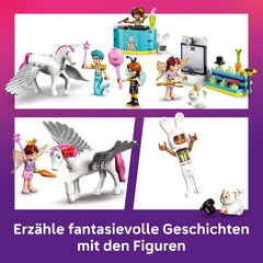 LEGO Friends Kostümparty mit Einhorn und Fee - Spielzeug für Mädchen ab 6 Jahren - Bühne, DJ-Pult, 4 Minipuppen, der Katze Churro und Einer Pferdefigur sowie lustigem Zubehör - Geschenkidee - 42661