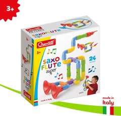 Quercetti Super Saxoflute Musikinstrumente Spielzeug ab 3 Jahre Baby Spielzeug Montessori Konstruktionsspielzeug Geschenk Mädchen Junge Kinderspielzeug Lernspiele