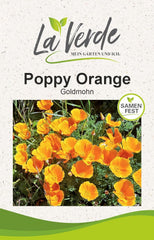 La Verde GRĂDINA MEA ȘI EU. Semințe de mac californian 'Poppy Orange' pentru aprox. 250 de plante, mac californian, semințe cu înflorire îndelungată, non-OMG
