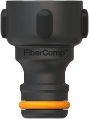 Conector de robinet Fiskars, pentru robinete, Ø 21 mm (G 1/2"), FiberComp, dimensiune universală, 10 g, negru/portocaliu, 1027053