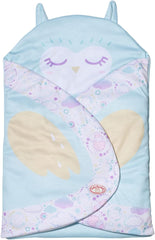 Baby Annabell Sweet Dreams Pucksack, lila Blaue Puckdecke mit Öhrchen-Details und Flügeldruck für 36 und 43 cm große Puppen, 706886 Zapf Creation