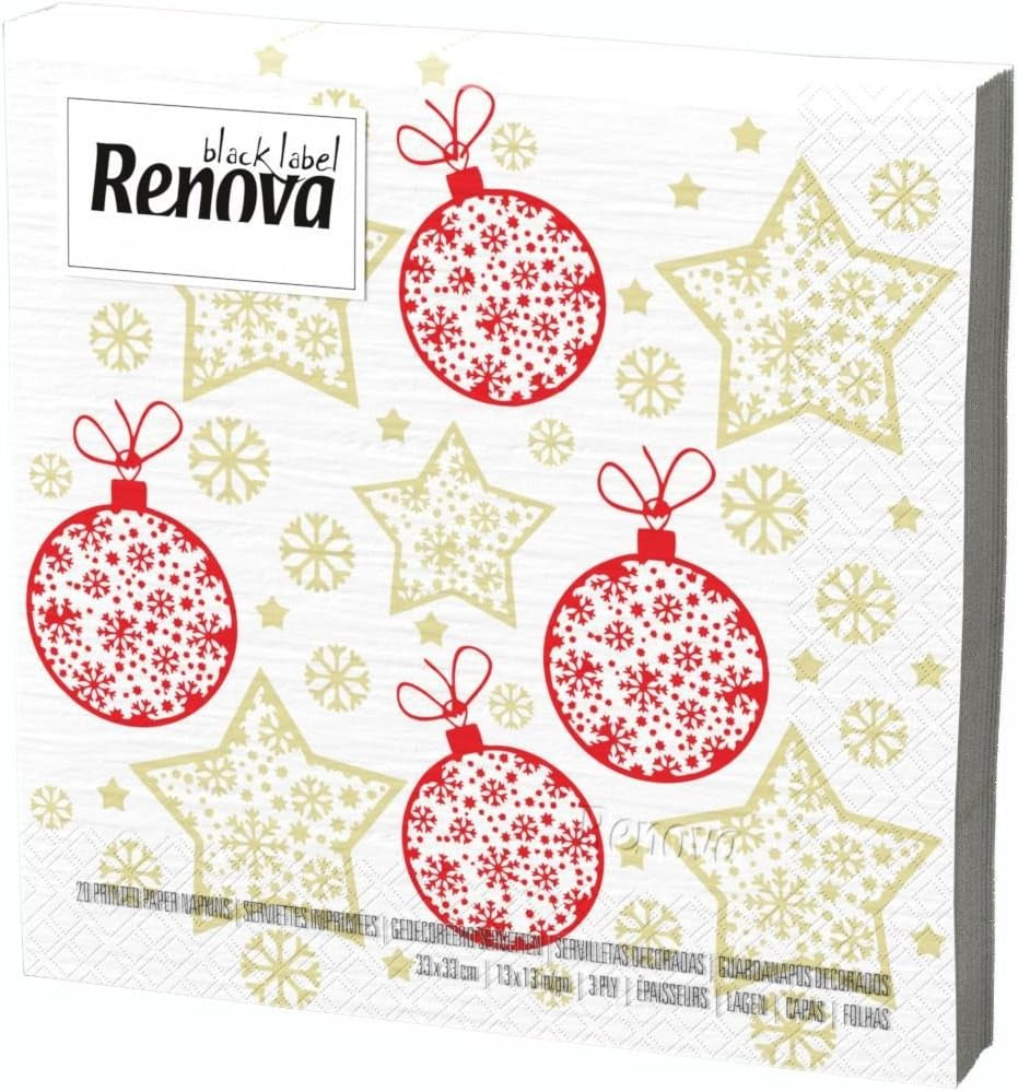 Șervețele Renova de Crăciun - 20 de șervețele de hârtie