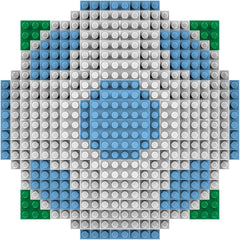 FOCO Offizielles Lizenzprodukt Manchester City FC BRXLZ 3D-Fußball-Konstruktionsspielzeug Modell In alternativer Teamfarbe