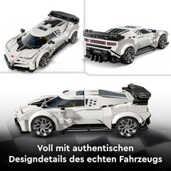 LEGO Speed Champions Bugatti Centodieci Hypersportwagen - Rennauto zum Bauen und Ausstellen - Fahrer Minifigur zum Sammeln - Geschenk für Jungen und Mädchen ab 9 Jahren und Erwachsene 77240