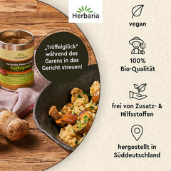 Herbaria Trüffelglück bio 110g M-Dose - fertiges Bio-Pilz- & Trüffelgewürz für intensiv-köstliche Gerichte - mit erlesenen Zutaten - in nachhaltiger Aromaschutz-Dose