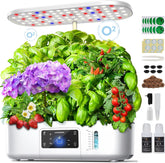Kit sistem de creștere hidroponică pentru grădină de plante aromatice interioare cu lumină de creștere