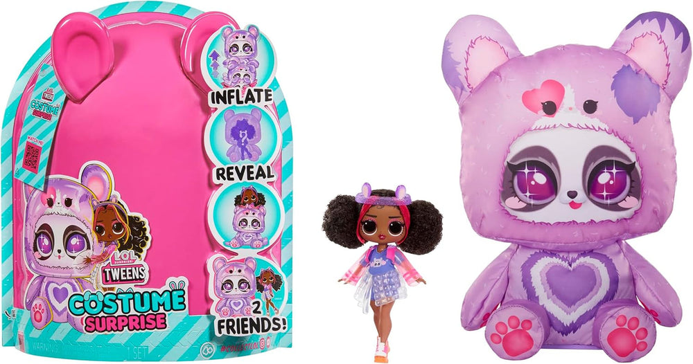 L.O.L. Surprise! Tweens Costume Surprise Hoops Cutie Modepuppe mit Aufblasbarem Lila Pandakostüm und Zahlreichen Überraschungen, u. a. Tolle Mode und Accessoires - Ideal für Kinder ab 4 Jahren
