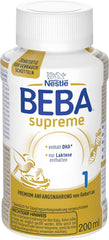 BEBA Nestlé BEBA SUPREME 1 Formulă pentru sugari: Biberoane gata de băut, cu Omega 3, 1 pachet (1 x 200 ml)