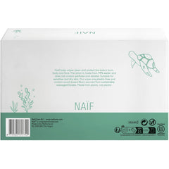 Naïf - Șervețele umede fără plastic - 1296 bucăți (24 bucăți X 54 șervețele umede) - Îngrijire pentru fundul, corpul și fața bebelușului - 99% apă - 0% parfum și alcool