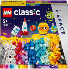 LEGO Classic Kreative Weltraumplaneten, baubares Sonnensystem-Modell für Kinder, Weltraum-Spielzeug mit Rakete, Raumschiff, Planeten und Alien, Geschenk für Kinder, Jungs und Mädchen ab 5 Jahren 11037