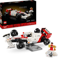 LEGO Icons McLaren MP4/4 & Ayrton Senna Modellauto Set, F1 Rennwagen Bausatz für Erwachsene mit Rennfahrer Mini-Figur, Sammlerstück, Geschenk-Idee zum Geburtstag für Männer, Frauen, Ihn & Sie 10330