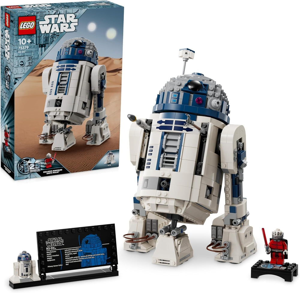 LEGO Star Wars 75379 R2-D2 Spielzeug – Spielfigur zum Ausstellen mit drehbarem Kopf, Periskop und Werkzeugen mit Darth Malak Minifigur – Geschenk für Jungs ab 10 Jahren und Erwachsene