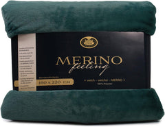 Gözze - Pătură confortabilă, Reversibilă, Densitate mare 600 G/M², 150 X 200 Cm - Verde închis Paturi si Cuverturi Besuche den Gözze-Store Verde închis 180 X 220 Cm