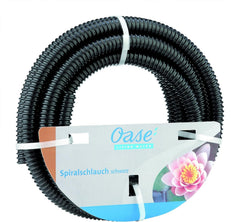 Furtun spiralat Oase 57529 (Ø 19 mm), 5m - Furtun de iaz de înaltă calitate pentru grădină și iaz, furtun flexibil de apă, utilizabil ca furtun de aspirație, furtun de pompă, negru