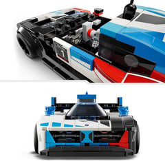 LEGO Speed Champions BMW M4 GT3 & BMW M Hybrid V8 Rennwagen Auto Spielzeug mit 2 baubaren Modellautos und 2 Rennfahrer-Minifiguren, Geschenk für Jungs, Mädchen ab 9 Jahren, Modellauto 76922