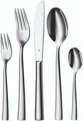 WMF Philadelphia set de tacâmuri pentru 12 persoane, 60 de piese, cuțite monobloc, oțel inoxidabil Cromargan Bucatarie Naty Shop