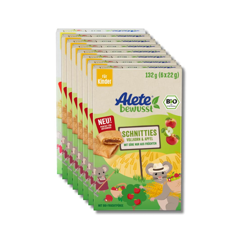 Plăcinte feliate organice Alete cu cereale integrale și mere 8 x 132 g