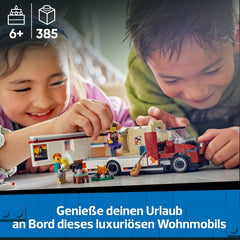 LEGO City Abenteuer-Wohnmobil - Wohnwagen Spielzeug für Jungen und Mädchen ab 6 Jahren - Inkl. 3 Minifiguren und Camping Zubehör - Geschenkidee zum Geburtstag und für die Feiertage 60454