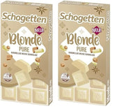 Schogetten Blonde Pure I ciocolată albă cu caramel I 100 g I porționat individual (pachet de 2)