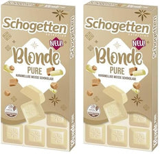 Schogetten Blonde Pure I ciocolată albă cu caramel I 100 g I porționat individual (pachet de 2)