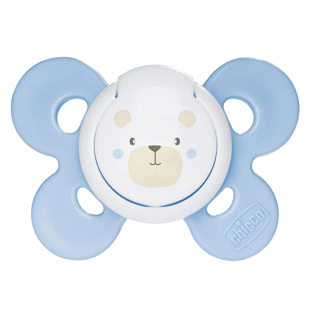 Chicco PhysioForma Comfort Suzetă 16-36 Luni, Suzetă pentru bebeluși cu tetină din silicon, 1 bucată, Susține respirația fiziologică și dezvoltarea orală corectă, Albastră