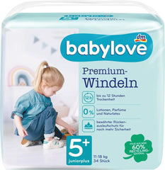 Scutece Premium Active Plus mărimea 5+, Junior Plus 13-27 kg, 1 x 34 buc.