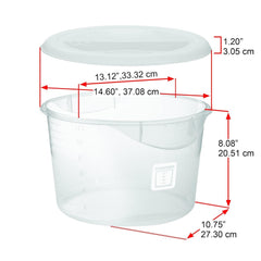 Capac pentru recipiente de depozitare a alimentelor, rotund, roșu, 11,4 L Cutii depozitare alimente Naty Shop