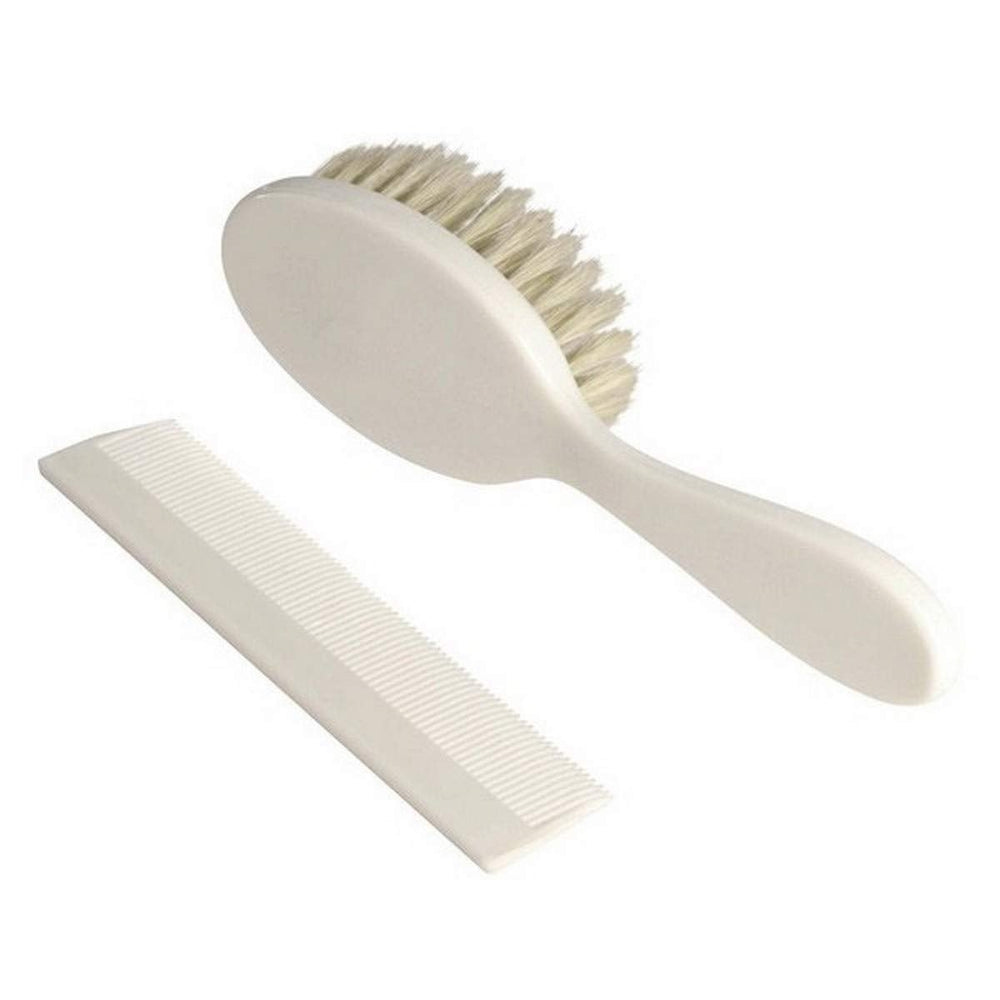 315005 Pieptene și perie din plastic alb Copii - Baie si Skincare Naty Shop Titlu implicit
