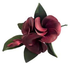 Decoratiuni din zahar, Buchet de flori Plumeria bordo Nati Shop