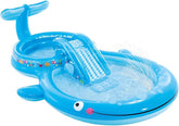 Intex 57176NP - Centru de joacă gonflabil Whale, vinil, albastru, 373x234x99 cm