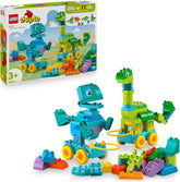 LEGO DUPLO Town Dinos auf Rädern 3-in-1-Set - Spielzeug für Mädchen & Jungen ab 3 Jahren - Diplodocus und T. rex, Triceratops & Stegosaurus oder Pteranodon & Parasaurolophus Dinosaurierfiguren - 10451
