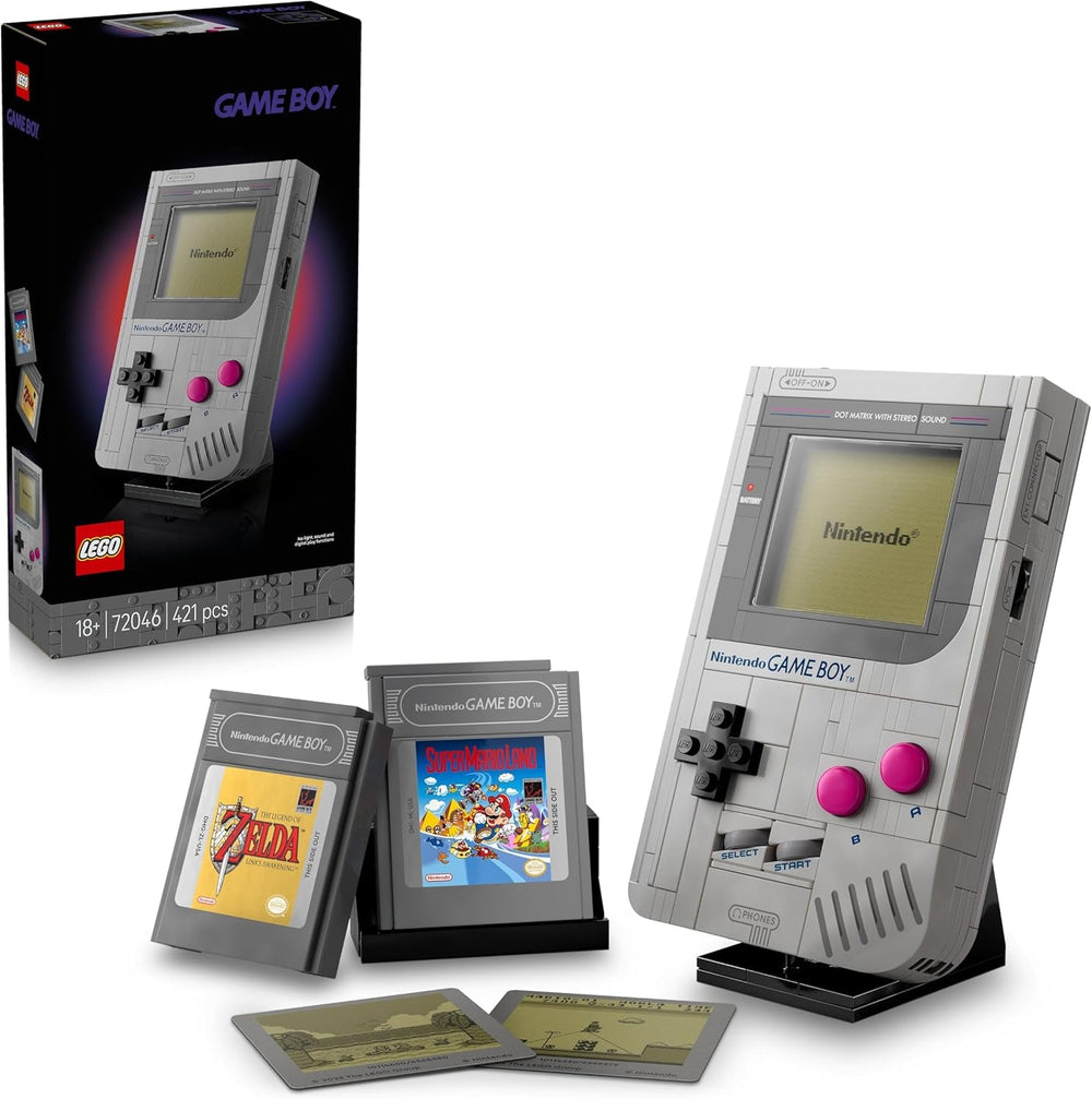 LEGO Super Mario Game Boy - Modellbau für Erwachsene - Nintendo Modell mit 2 Spielmodulen inkl. Zelda sowie Ständer - Retro Geschenk zum Vatertag für Gaming Fans - 72046
