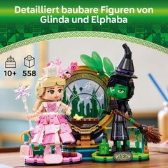 LEGO Wicked - Elphaba & Glinda Figuren - Spielzeug mit viel Zubehör, darunter EIN Besen, eine Krone, eine Handtasche und eine Fensterszene - Geschenk für Mädchen und Jungen ab 10 Jahren - 75682