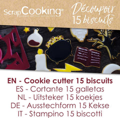 RECIPIENTE DE GĂTIT - Formă de tăiat fursecuri, Wizard – Tavă de copt cu forme pentru fursecuri, shortbread, decorațiuni 2066