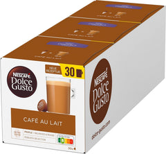 Krups KP3405 NESCAFÉ Dolce Gusto Genio S Plus Capsule Machine, Espresso Boost, Temperature Selection, Hot and Cold Drinks, 15 Bar Pump Pressure, 0.8 L Water Tank, 1500Watt, Colour Red mit Café au Lait
