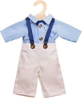 Heless 1021 - Bekleidungs-Set für Puppen im Design von Bräutigam Franz, 2 teilig mit Hose und Hemd, Größe 28-35 cm, für eine rauschende Puppenhochzeit
