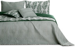 Ameliahome Cuvertură de pat Cuvertură de pat 170X210 Cm Două fețe Ușor de îngrijit Cuvertură de pat Model de plante Verde Alb Tropical Bonaire Paturi si Cuverturi Besuche den AmeliaHome-Store Tropical Bonaire Verde Alb 170 X 210