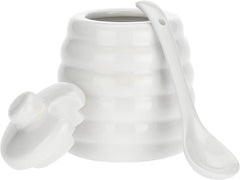 la Porcellana „Zaharniță Menage cu Lingură, Cutie Cadou, Albă”