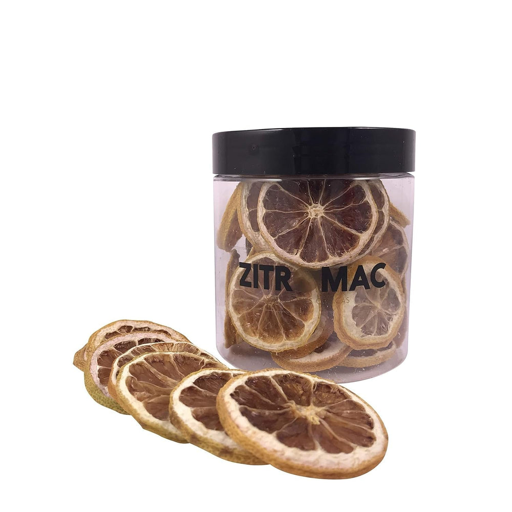 45g Felii de lămâie uscată, felii de fructe uscate pentru cocktailuri, lămâie uscată ca decor pentru Crăciun, vin fiert, ceai, coacere|100% lămâi uscate naturale Produse deshidratate Naty Shop 45G