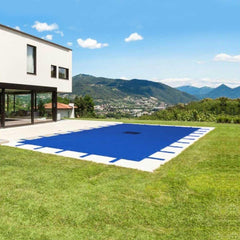 Prelată dreptunghiulară pentru piscină 6 x 10m - PO155RD - Prelată pentru piscină de iarnă cu plasă de drenaj
