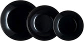 Set de veselă Arcopal Zelie din sticlă neagră, 12 piese, 4 locuri, negru