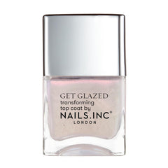 Nails Inc Better On Top, Get Glazed, Lucios, Strălucitor, Strat de unghii, Nu se desparte, De lungă durată, Uscare rapidă, Uscare la aer, Manichiură și pedichiură profesională, Unghii de la mâini și de la picioare, ojă vegană, 14 ml