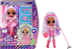 L.O.L. Surprise! Tweens Neon Pop Stars - Kitty K - 1 Modepuppe mit Backlight Surprises und 10+ Pop Star Fashions und Accessoires Inklusive Retro Mikro-Ständer, Geschenk für Kinder ab 4