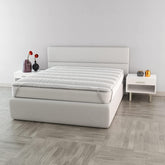 Lenjerie de pat italiană Elegant matlasat Topper, alb, dublu Plapumi si pilote Naty Shop 160X195