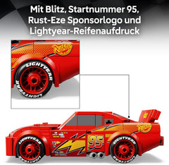 LEGO Speed Champions | Lightning McQueen - Spielzeug zu Cars von Disney Pixar - DIY Deko für Kinderzimmer - Auto Spielset - Kreatives Geschenk für Mädchen, Jungen und Autofans ab 9 Jahren - 77255